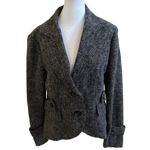 Kensie Women's Large Dark Gray Pea Coat Jacket - Picture 1 of 5